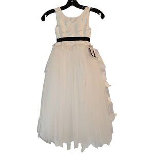 Ivory Applique Tulle Flower Girl Dress